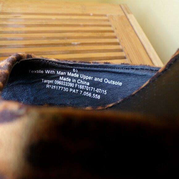 Mossimo Vintage Leopard Faux Fur Pumps Chunky Heel Womens Size 6.5 - Picture 10 of 13